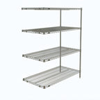 Thumbnail image #1 for Metro Super Erecta AN556C Chrome Wire Shelving Add-On Unit, 4 Shelves, 48"W x 24"D x 63"H