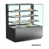 Thumbnail image #1 for Reveal® Freestanding Full-Service Non-Refrigerated Pastry Display Case with 3 Glass Shelves