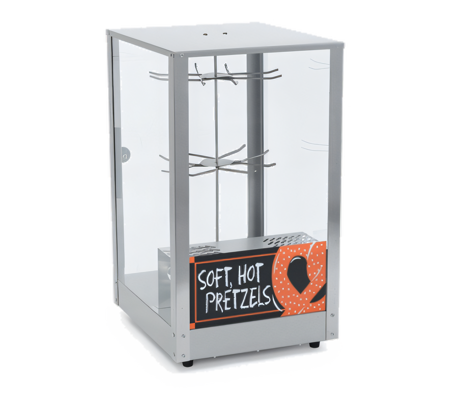 Product image #1 for Nemco Revolving Countertop Pretzel Merchandiser with Tempered Glass and Illuminated Interior