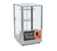 Nemco Revolving Countertop Pretzel Merchandiser with Tempered Glass and Illuminated Interior