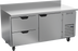 Thumbnail image #1 for Beverage-Air 67-Inch Two-Section Worktop Refrigerator with 2 Drawers and 1 Door, Side-Mount Self-Contained, R290