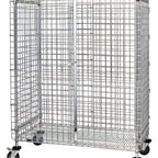 Thumbnail image #1 for Quantum 2436-63SECP 36 x 24 x 63 Inch Stationary 2-Shelf Wire Security Cage, Green Epoxy