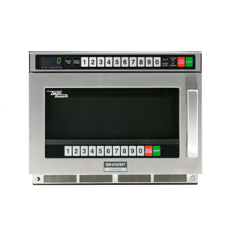 Product image #1 for Sharp TwinTouch Heavy-Duty Commercial Microwave Oven, 1200 Watts, 0.75 Cu. Ft.