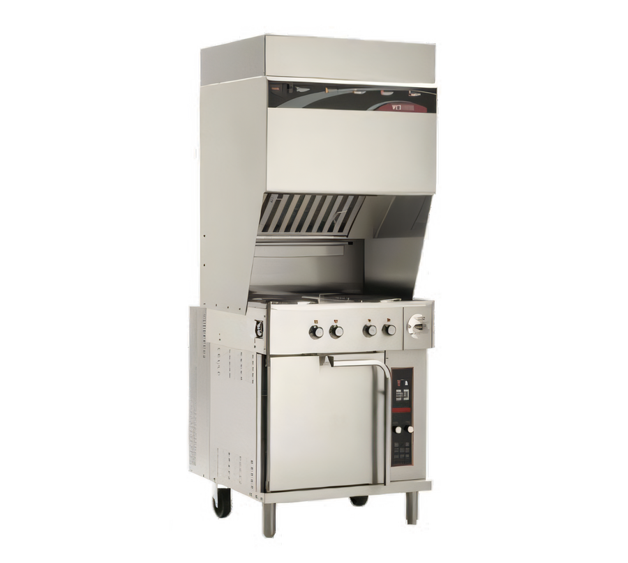 Product image #1 for Wells VCS2000 Electric Ventless Cooking System with Self-Contained Hood, Convection Oven Base and 4 French Hot Plates