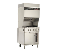Wells VCS2000 Electric Ventless Cooking System with Self-Contained Hood, Convection Oven Base and 4 French Hot Plates