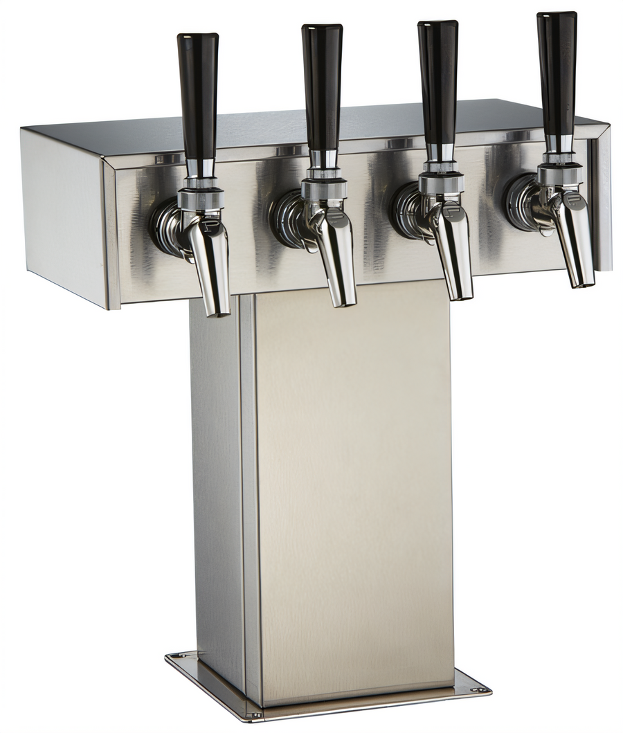 Product image #1 for Perlick 4-Faucet Tee Tower Wine Dispensing Kit, 304 Stainless Steel