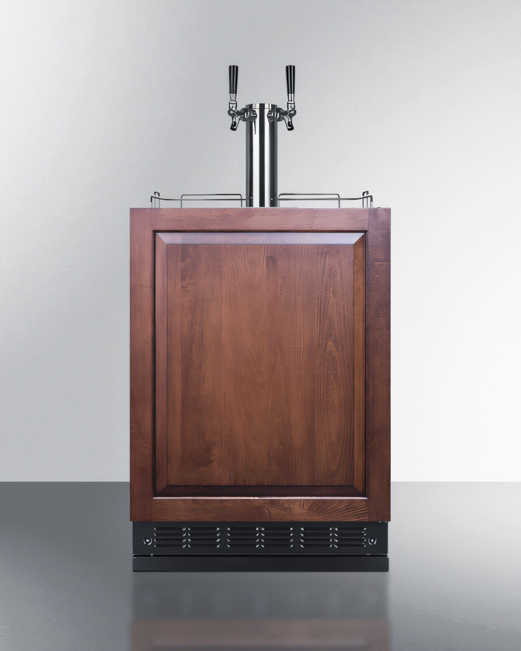 Product image #1 for Summit Commercial 24-Inch Dual-Tap Panel-Ready Cold Brew Coffee Kegerator, 5.3 Cu. Ft.