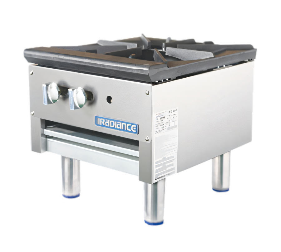 Product image #1 for Turbo Air Radiance 18-Inch Stainless Steel Gas Stock Pot Range, Single 3-Ring Burner, 79,000 BTU