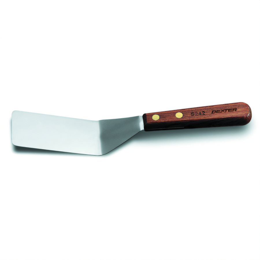 Product image #1 for Dexter-Russell Traditional 4-Inch x 2-Inch Solid Stainless Steel Offset Turner with Rosewood Handle