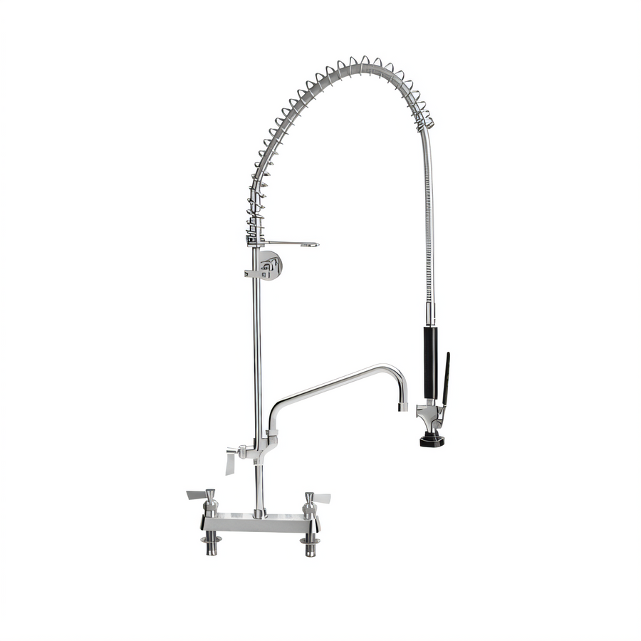 Product image #1 for Fisher 8-Inch Center Deck Mount Pre-Rinse Unit with Spring Action Gooseneck and 6-Inch Swing Spout