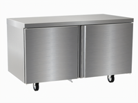 Delfield 64-Inch Two-Section Worktop Freezer with 2 Doors