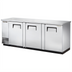 Thumbnail image #1 for True Three-Section Back Bar Cooler with Solid Doors, 90-3/8 Inch Wide, Stainless Steel Top