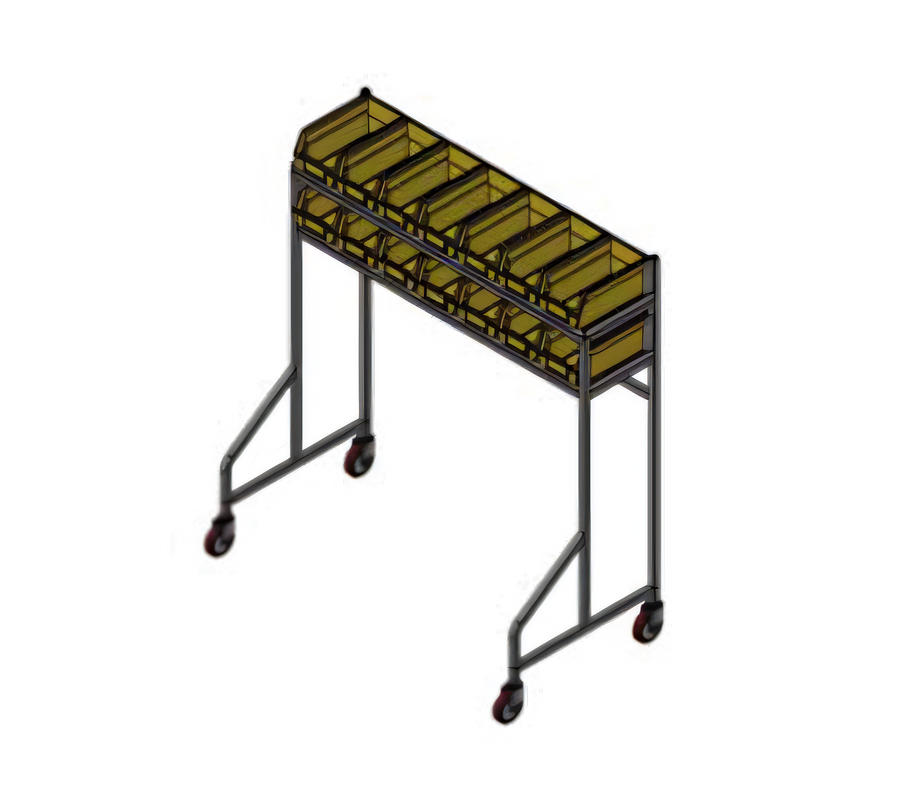 Product image #1 for Carter-Hoffmann SS48 Stainless Steel Mobile Starter Station with 10 Storage Bins, Cantilever or Straddle Use
