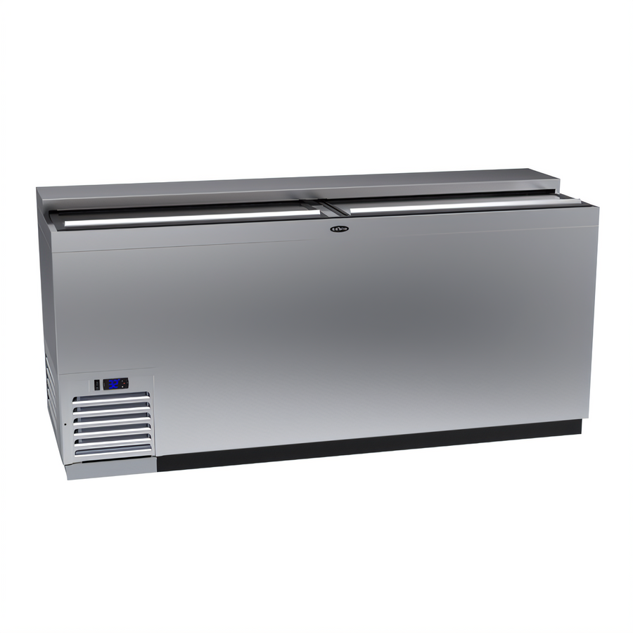 Product image #1 for Krowne 72-Inch Stainless Steel Slide Top Bottle Cooler, 25.5-Case Capacity