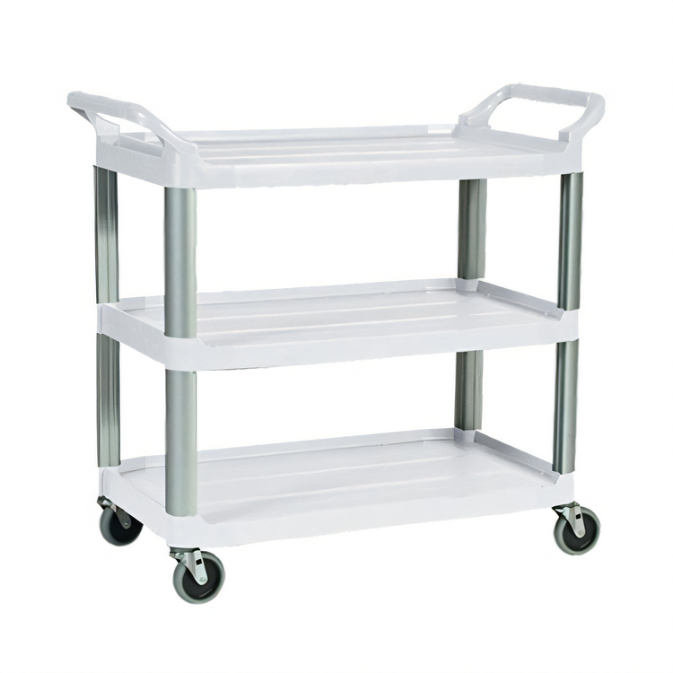 Product image #1 for Rubbermaid Commercial Xtra 3-Shelf Open-Sided Utility Bus Cart, Off White
