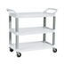 Thumbnail image #1 for Rubbermaid Commercial Xtra 3-Shelf Open-Sided Utility Bus Cart, Off White