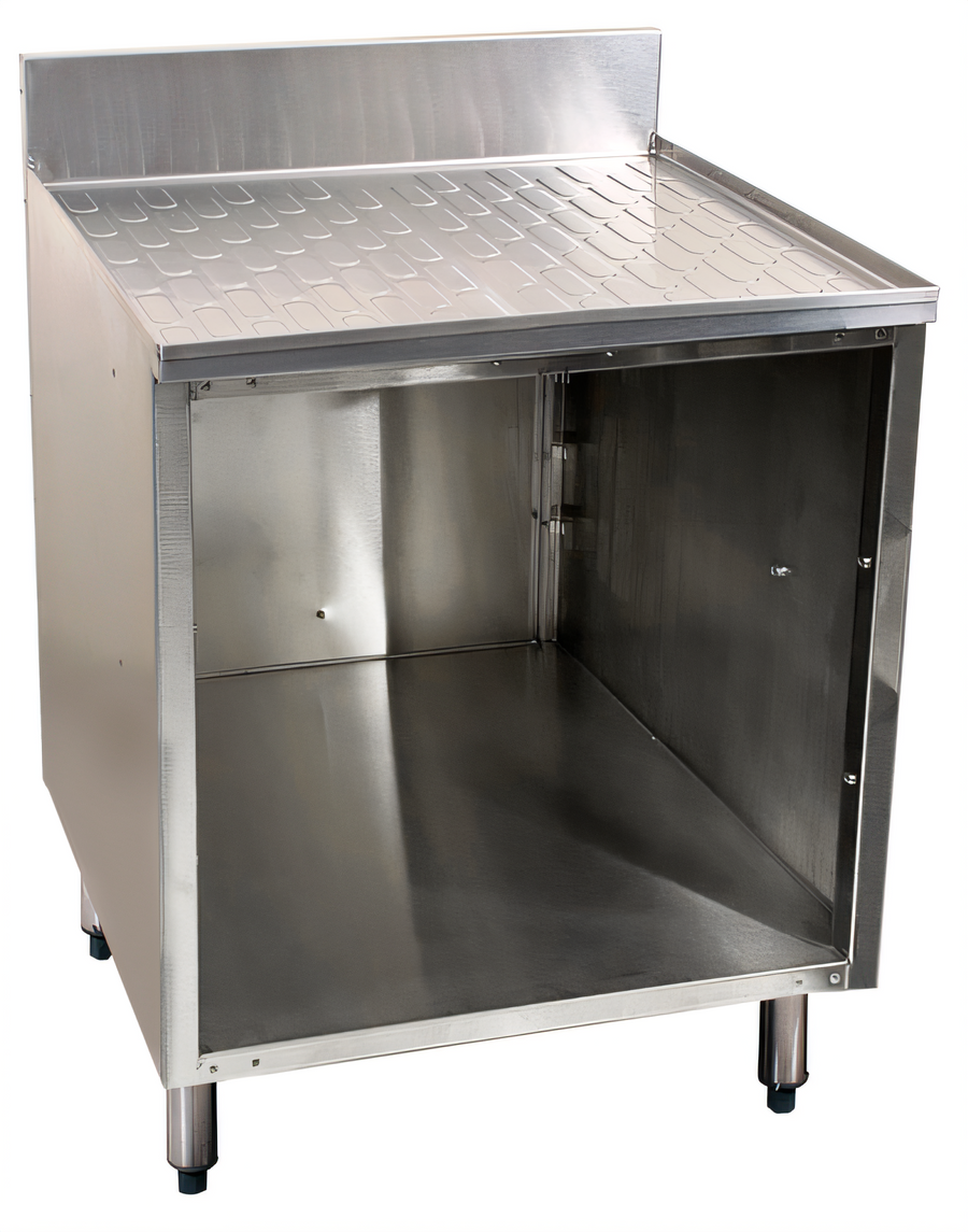 Product image #1 for CHOICE by Glastender 12-Inch Wide Underbar Drainboard Cabinet Base, 24-Inch Deep, Open Front, No Doors