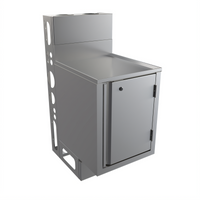 BK Resources 21 x 18-Inch Top Shelf Underbar Cabinet, Flat Top, Die Wall, Stainless Steel