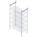 Thumbnail image #1 for Quantum TTK-E21 21-Inch Chrome-Plated Stationary End Kit for Overhead Track Shelving
