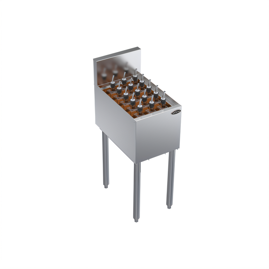 Product image #1 for Krowne Royal Series Underbar Stainless Steel Elixir Station, 12 Inch x 18.5 Inch, 15-Bottle Capacity