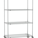 Thumbnail image #1 for Metro Super Erecta SE-1830C-80-M4 Mobile Chrome Wire Shelving Unit, 5 Shelves, 30"W x 18"D x 80"H