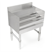 John Boos Slim-Line Freestanding 3-Step Underbar Liquor Bottle Display Unit, 18 x 18 x 32-1/2 Inch, Stainless Steel