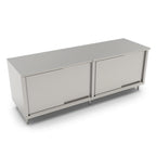 Thumbnail image #1 for John Boos 4CS4-3096 96" x 30" Stainless Steel Enclosed Work Table with Sliding Doors, 14-Gauge 300 Series Top