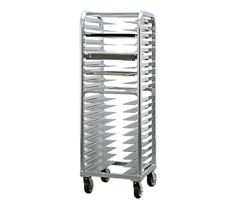 Product image #1 for Lifetime Series Heavy-Duty Aluminum Stepped-Angle Bun Pan Rack, 20-Pan Capacity, 73-Inch High