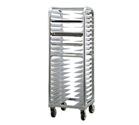Lifetime Series Heavy-Duty Aluminum Stepped-Angle Bun Pan Rack, 20-Pan Capacity, 73-Inch High