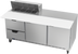 Thumbnail image #1 for Beverage-Air 72-Inch Three-Section Sandwich Prep Table with 17-Inch Cutting Board, 8-Pan Top, 2 Doors, and 2 Drawers