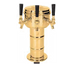 Thumbnail image #1 for Micro Matic Mini-Mushroom 3-Faucet Glycol-Cooled Countertop Draft Beer Tower, Polished Brass Finish