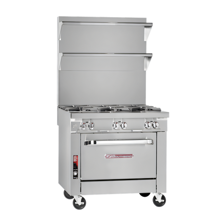 Product image #1 for Southbend Platinum 36-Inch Heavy Duty Gas Range with 4 Open Burners, 12-Inch Griddle, and Convection Oven