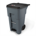 Thumbnail image #1 for BRUTE Step-On Rollout Trash Container with Hinged Lid, 65 Gallon, Gray