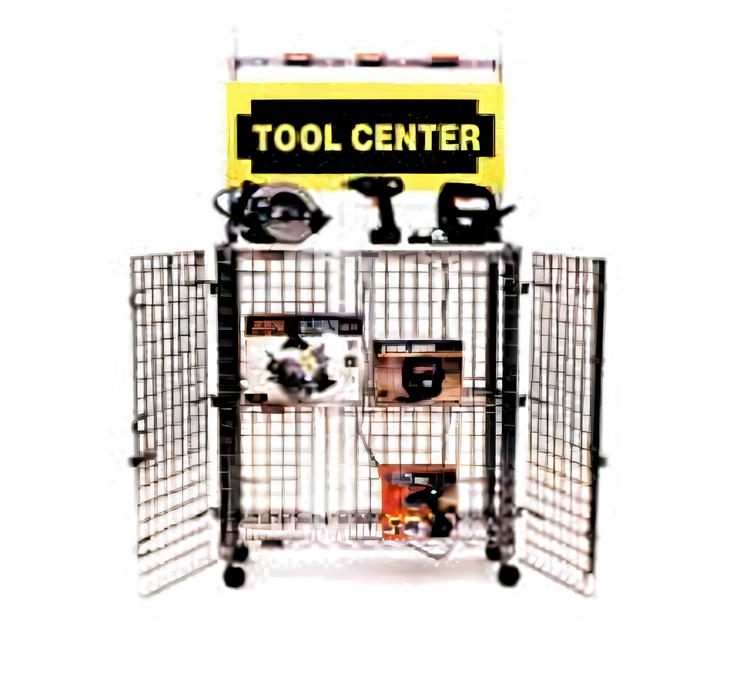 Product image #1 for Eagle Group Secure Mobile Display Merchandiser with Chrome-Plated Wire Shelves and Mylar Inlay, 36 x 14 x 40 Inches