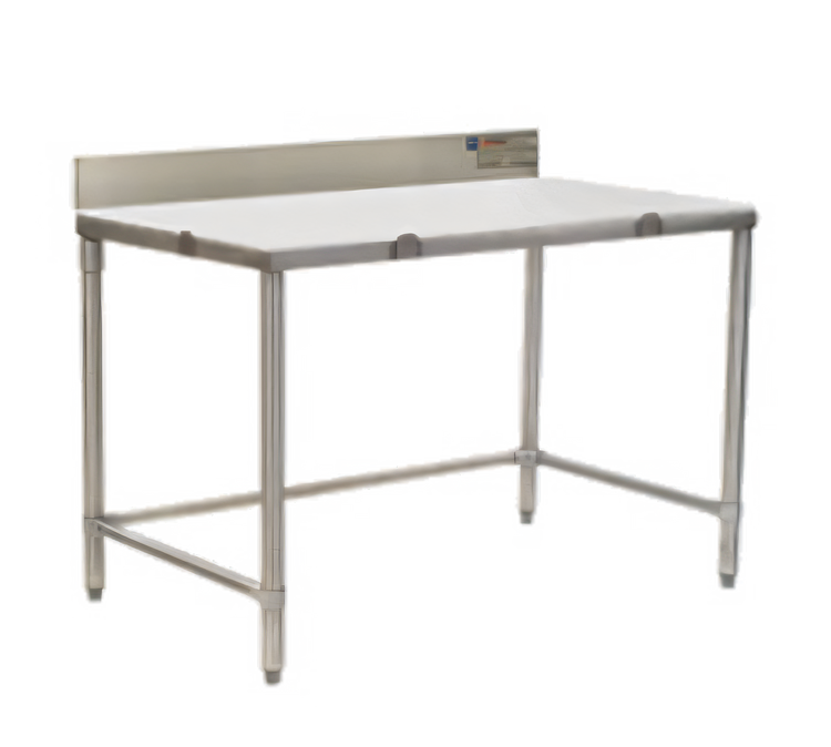 Product image #1 for Eagle Group 48 Inch x 24 Inch Poly Top Cutting Table with Removable 304 Stainless Steel Backsplash