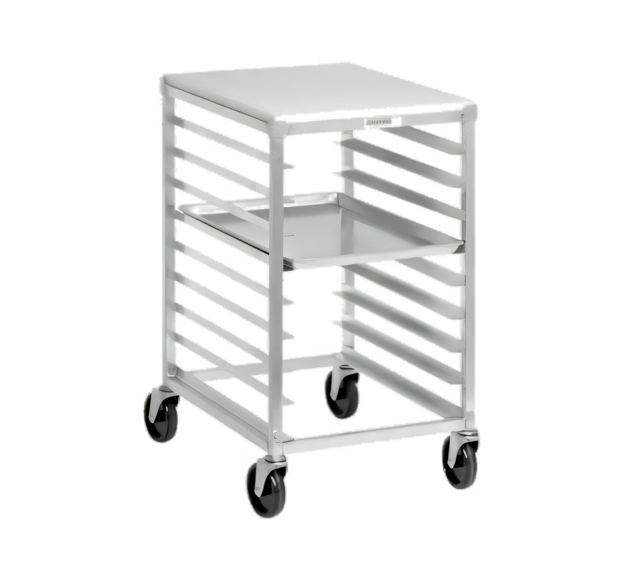 Product image #1 for Channel Manufacturing Half-Height Aluminum Bun Pan Rack with Poly Top, End Load, 9 Full-Size or 18 Half-Size Pan Capacity
