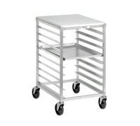 Channel Manufacturing Half-Height Aluminum Bun Pan Rack with Poly Top, End Load, 9 Full-Size or 18 Half-Size Pan Capacity