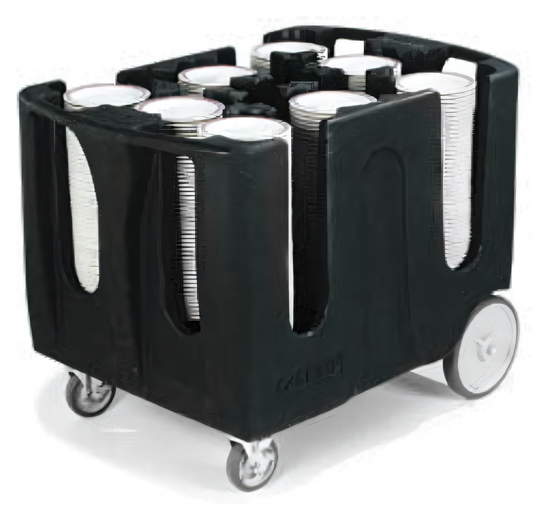 Product image #1 for Optimizer Adjustable Dish Dolly with 6 Dividers, Black