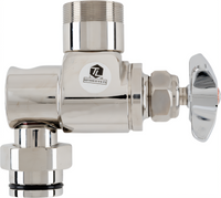 Fisher Brass Add-On Faucet with 2-Part Swivel Spout and 4-Inch Riser