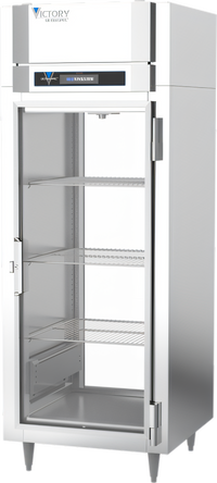 Victory UltraSpec™ Pass-Thru Heated Holding Cabinet, 1 Section, 26.2 Cu. Ft., Full-Height Glass Doors