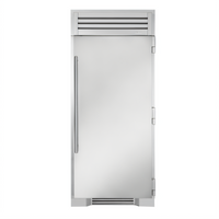 True 36-Inch One-Section Upright Reach-In Refrigerator with Low-E Glass Door, Self-Contained Top-Mounted Refrigeration