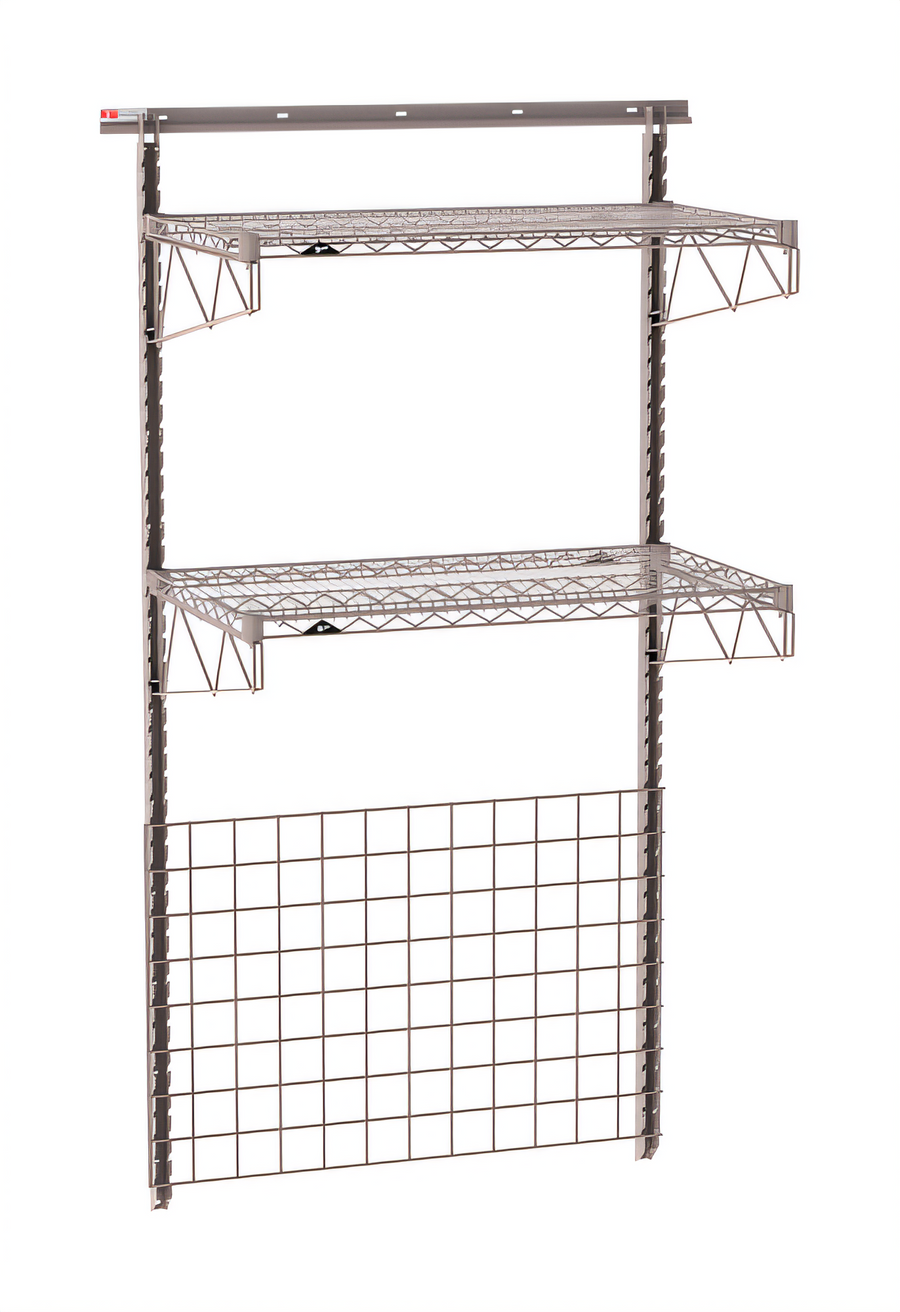 Product image #1 for Metro SmartWall Tall Base Kit Wall-Mounted Shelving Starter Unit with Wire Grid and Shelves
