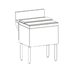 Thumbnail image #1 for Perlick Corporation Top Shelf TSD18IC Modular Underbar Ice Bin/Cocktail Unit, 18"W x 24"D, 35-lb Capacity, Non-Cold Plate