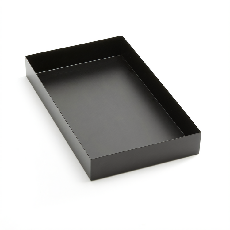 Product image #1 for Twilight 15 x 9 x 2 Inch Rectangular Black Metal Market Tray