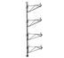 Thumbnail image #1 for Prepackaged Adjustable Post Wire Wall Mount End Unit for 21-Inch Deep Shelves, 63-Inch Posts, Stainless Steel