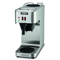 Café Deco Portable Pour-Over Coffee Brewer with 2 Warmers for 64 oz. Glass Decanters