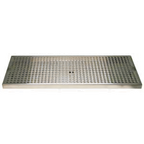 Thumbnail image #1 for Micro Matic USA DP-820D-18 Surface-Mount Stainless Steel Drip Tray Trough with Perforated Screen, 18 x 8 Inches