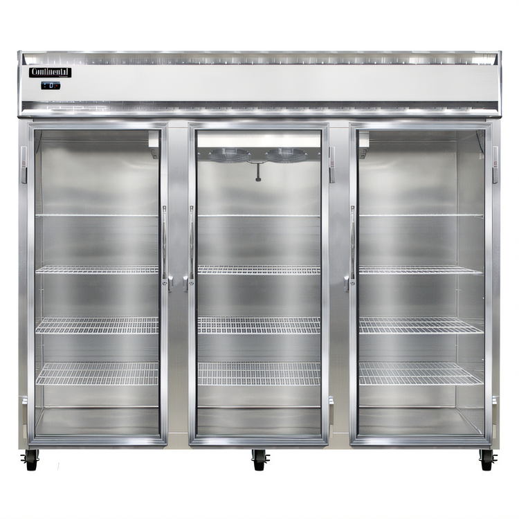 Product image #1 for Continental Refrigerator 3FENSSGD Three-Section Extra-Wide Reach-In Glass Door Display Freezer