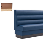 Thumbnail image #1 for ATSMFG ATS AT&S-ASWB-W42-3CHHO GR6 William Wall Booth, 42" high, 3-channel Horizontal back, removable sinuous spring seat with connecting links