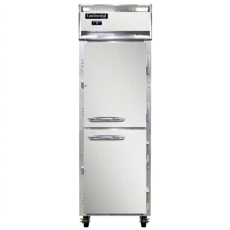 Product image #1 for Continental Refrigerator 1FNSAHD One-Section Standard Depth Reach-In Freezer with Half-Height Solid Doors